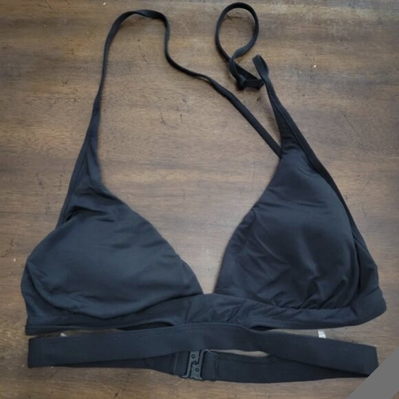 NWT SEAFOLLY COLLECTIVE SPLIT BAND 2 PIECE BLACK SURFER GLAM BIKINI SIZE 8 - Picture 13 of 14